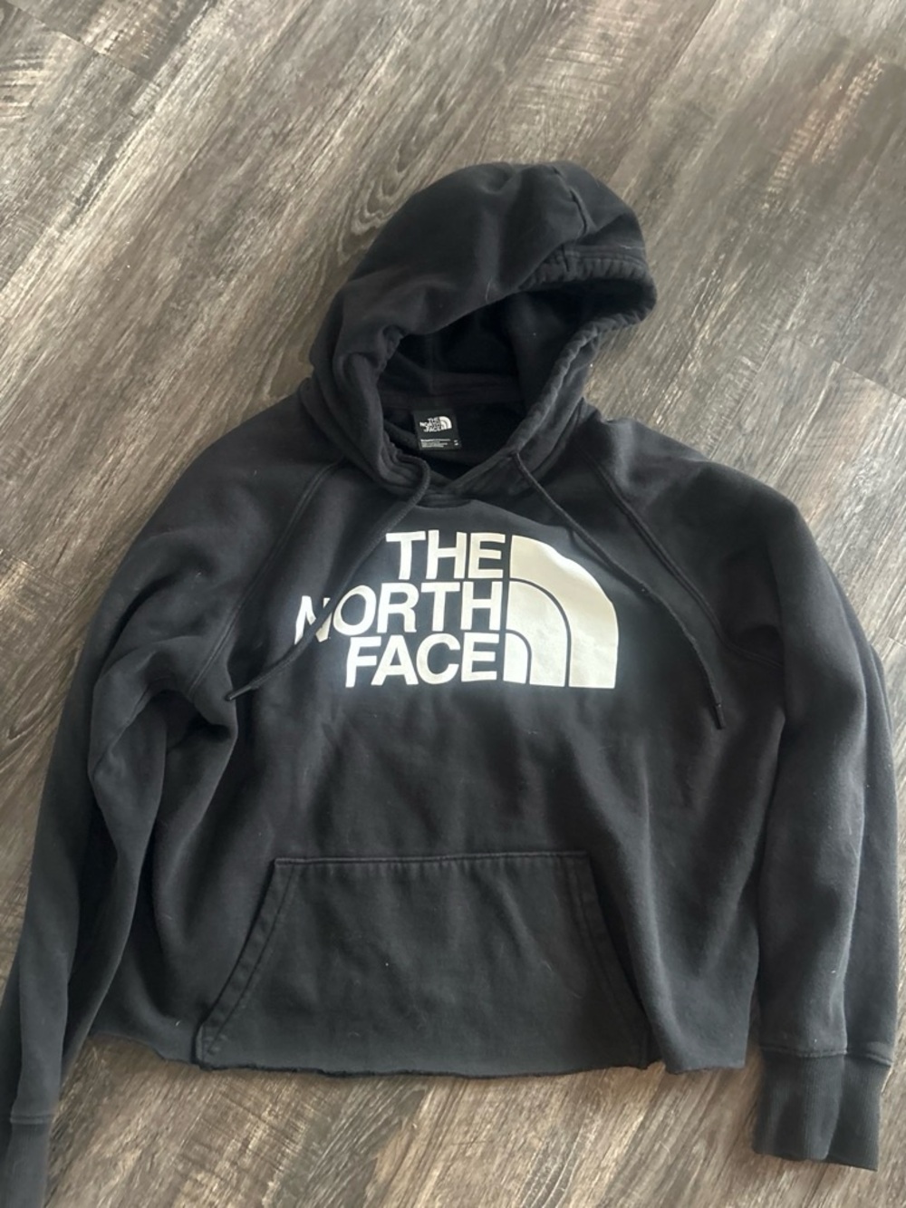 The North Face Men’s Black Hoodie with White Logo
